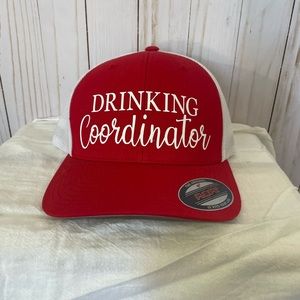 Flexfit hat with vinyl graphic.